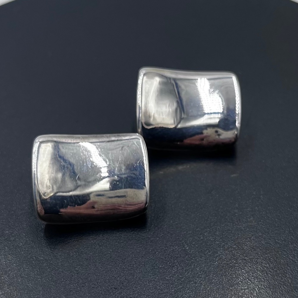 Simon Sebbag SSD 925 Electroform Puffy Sterling Silver Clip On Earrings 11.5g